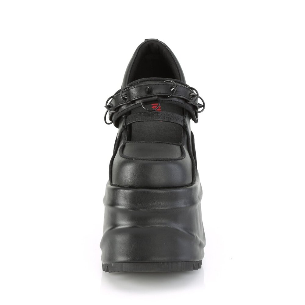 Demonia Wave 48 Black Platform Maryjane Shoes - Picture 2 of 4